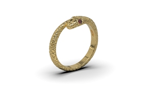 Gouden ring Snake, Slang, Serpent, Model FR80