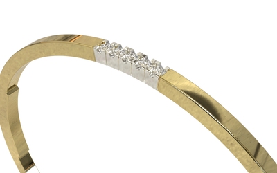 Gouden armband met 0,35ct diamant.